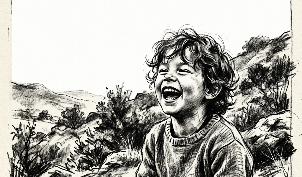 Lachend Kind (Liggend)